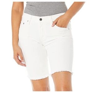 NEW AG Adriano Goldschmied Women's White Tammy Shorts Raw Hem Size 26R